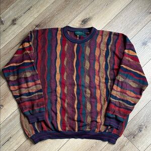 Vintage 90s Tundra Sweater 3D Cosby Hip Hop Canada Mens XL Pullover Crewneck